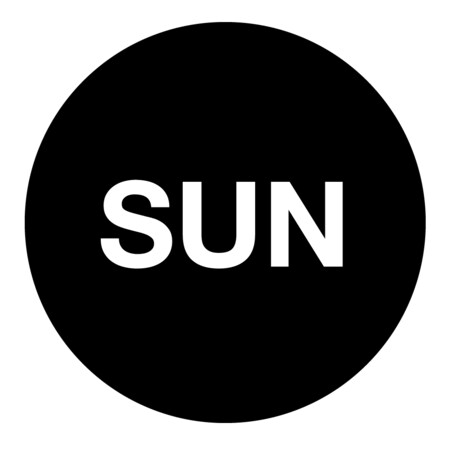 Nevs Dissolvable DaySpots - Sunday 3/4" circle White w/Black DDOT-SU34W